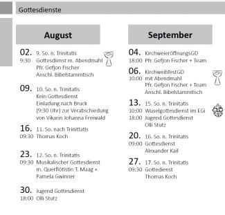 Gottesdienst 08-09
