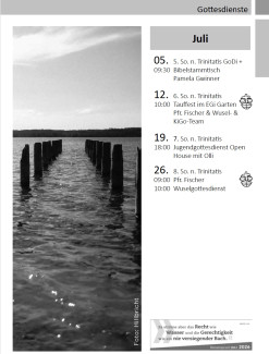Gottesdienste Juli